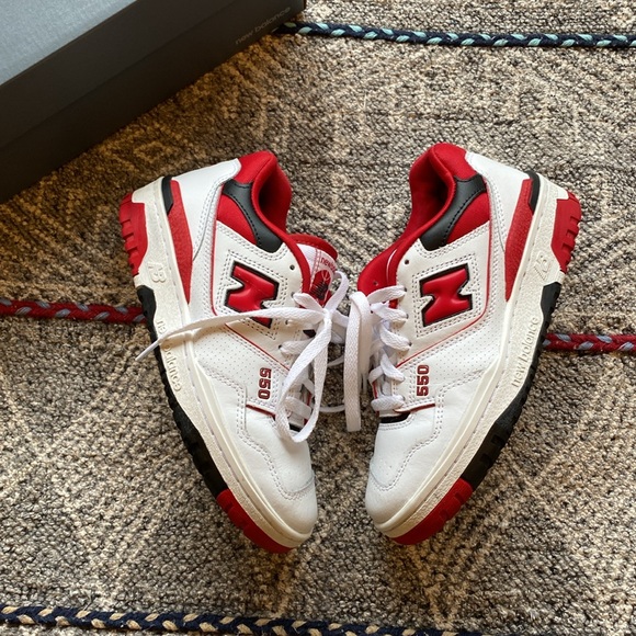 New Balance 550 white/red size 7 - Picture 5 of 9